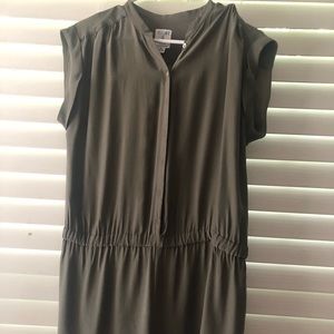 Dark Green Silky Romper
